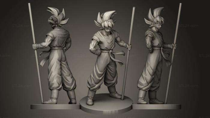 Figurines heroes, monsters and demons (Son Goku, STKM_0079) 3D models for cnc